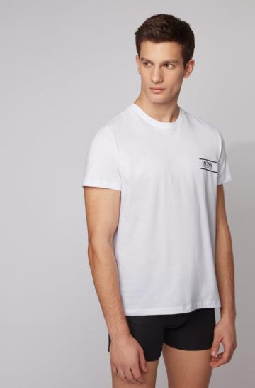Koszulki BOSS Relaxed Fit Cotton Underwear Białe Męskie (Pl22713)